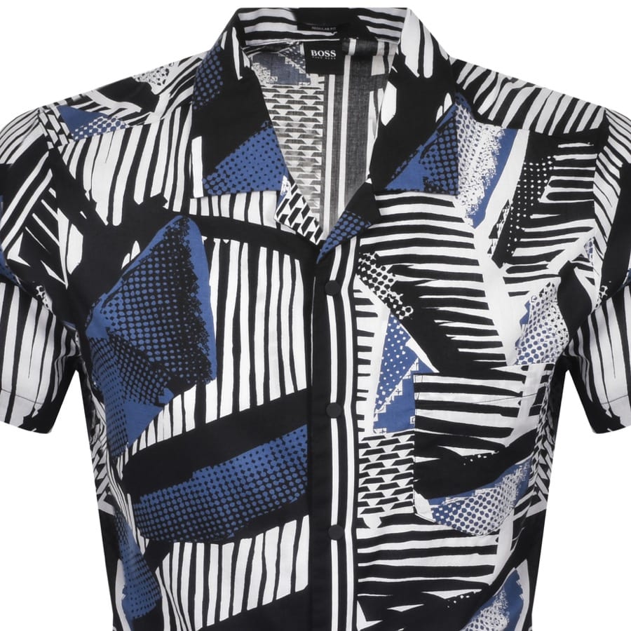 Alternative Image for ProductBOSS Rhythm Short Sleeve Shirt Navy2
